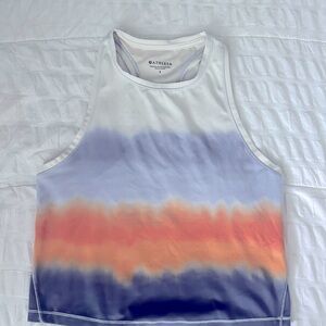 Athleta Watercolor Shanti Crop Tank